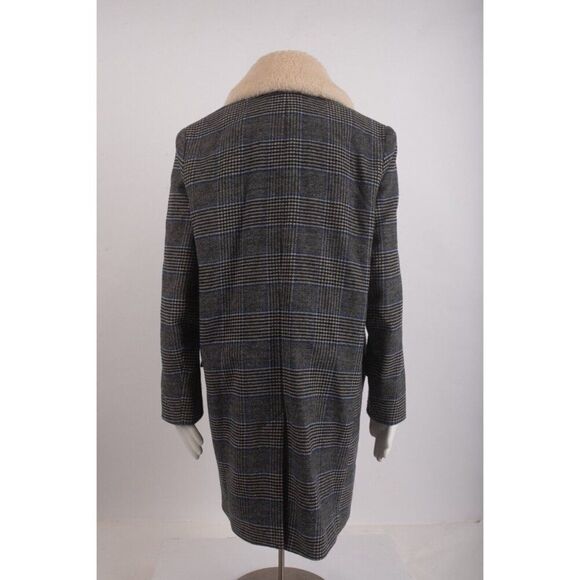 Levi Levi's Strauss Co Womens Amaya Wool Coat Jacket S Small Black Houndstooth - Picture 5 of 6